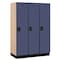 Salsbury Industries 1 Tier Designer Locker, 54"Wx76"Hx21"D, 3 Door, Blue 18-21361BLU - alternate 1